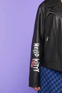 BLACK/MULTI Plus Size Hello Kitty & Friends Moto Jacket, image 6