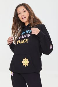 BLACK/MULTI In My Happy Place Graphic Hoodie, image 1