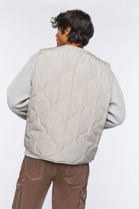 TAUPE Quilted Zip-Up Vest, image 4