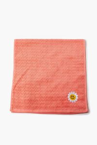 PINK Embroidered Floral Hand Towel, image 2