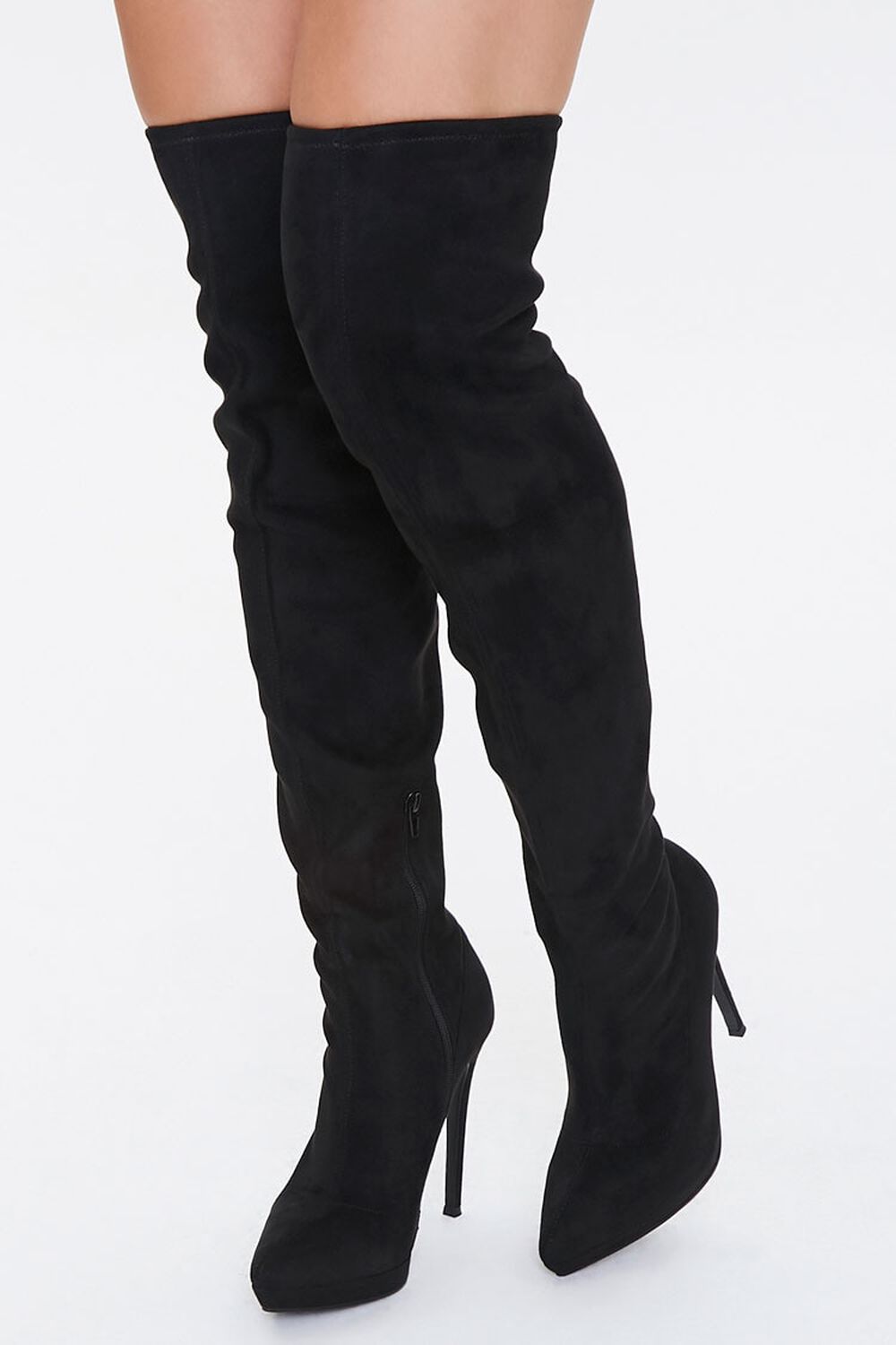 BLACK Over-the-Knee Stiletto Boots, image 1