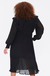 BLACK Plus Size Accordion-Pleated Dress, image 3