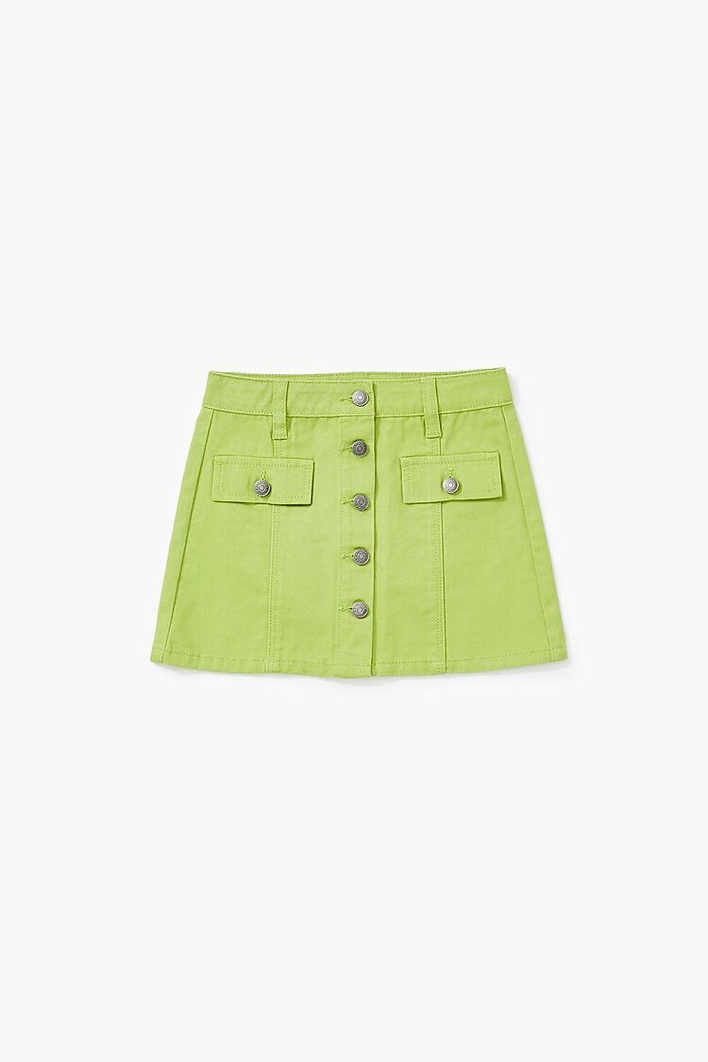 GREEN Girls Buttoned A-Line Skirt (Kids), image 1