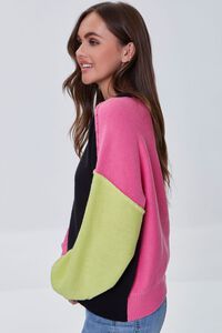 BLACK/MULTI Colorblock Drop-Shoulder Sweater, image 2