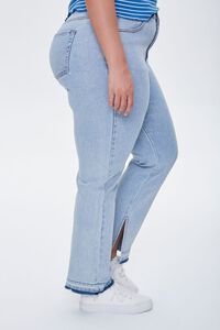 LIGHT DENIM Plus Size Release-Hem Jeans, image 3