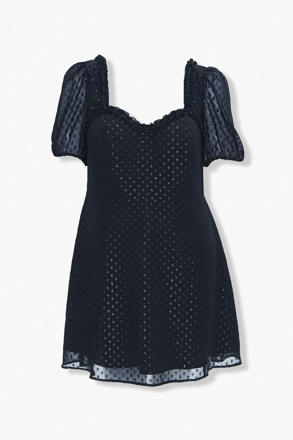 BLACK Plus Size Polka Dot Sweetheart Dress, image 1