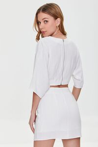 WHITE Crop Top & Mini Skirt Set, image 3