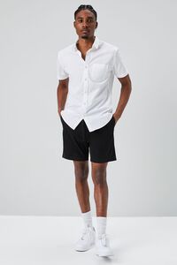 BLACK Cotton-Blend Drawstring Shorts, image 5