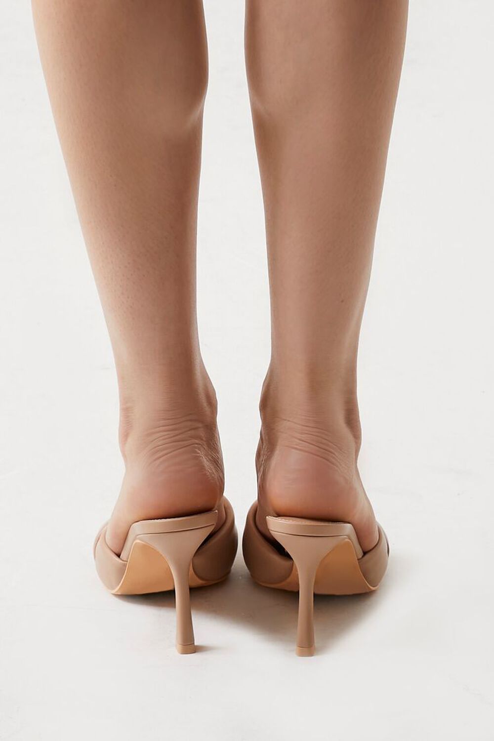 NUDE Faux Leather Crisscross Stiletto Heels, image 3