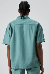 GREEN Vented Button-Front Shirt, image 3