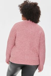 MAUVE Plus Size Buttoned Cardigan Sweater, image 3