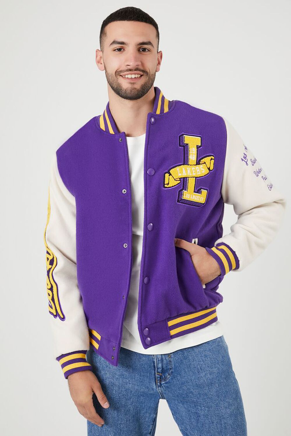 Los Angeles Lakers Purple Embroidered Jacket
