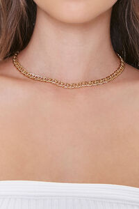 GOLD Curb Chain Necklace, image 1