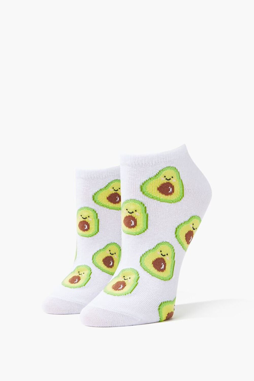 WHITE/MULTI Avocado Print Ankle Socks, image 1