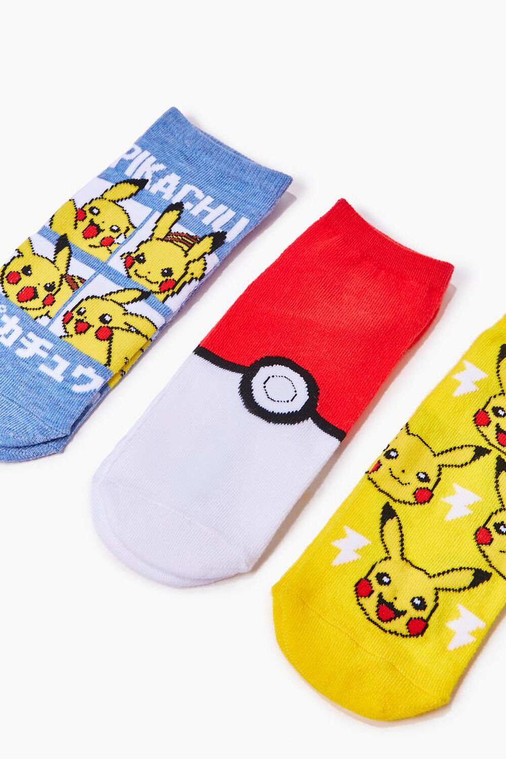 Pikachu Graphic Ankle Socks - 3 pack, image 2