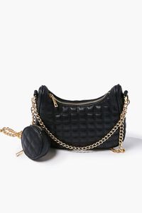 BLACK Quilted Chain-Strap Bag, image 3