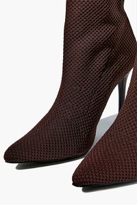 BROWN Pointed-Toe Stiletto Booties, image 5