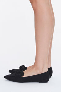Faux Suede Bow Loafers, image 2
