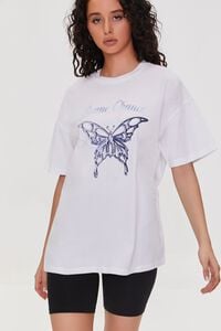 WHITE/MULTI Butterfly Lightening Graphic Tee, image 1