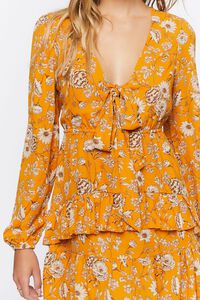 YELLOW/MULTI Floral Tiered Mini Dress, image 5