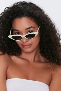 SAGE/BLACK Cat-Eye Tinted Sunglasses, image 1