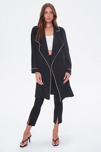 Piped-Trim Duster Coat, image 4