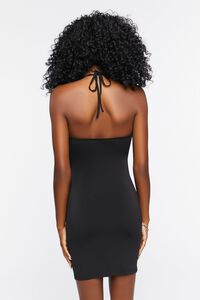 BLACK Embellished Halter Mini Dress, image 3