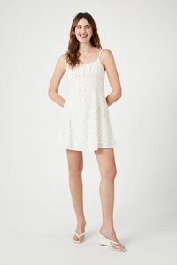 WHITE/MULTI Floral Print Cami Mini Dress, image 4