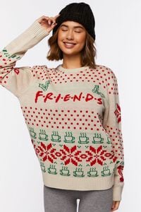 TAUPE/MULTI Friends Graphic Sweater, image 1