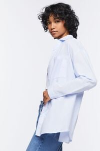WHITE/MULTI Striped Colorblock Poplin Shirt, image 2