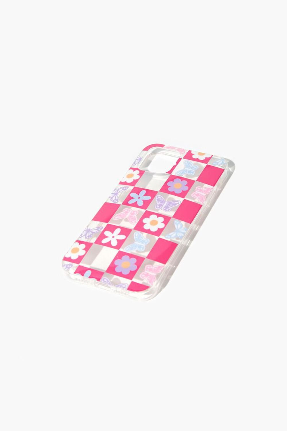 PINK/MULTI Floral Checkered Case for iPhone 12, image 2