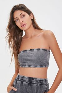 Oil Wash Cropped Tube Top, image 3