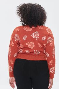 Plus Size Rose Cardigan Sweater, image 3