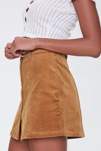 Corduroy Button-Front Mini Skirt, image 3