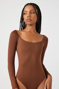 CHOCOLATE Scoop-Neck Long-Sleeve Bodysuit, image 5