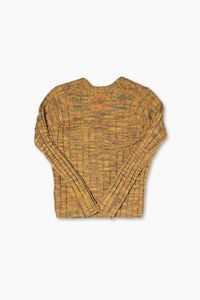 ORANGE/MULTI Girls Marled Cardigan Sweater (Kids), image 2