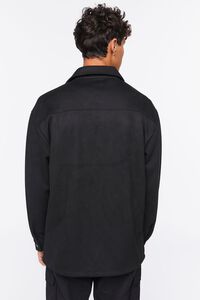 BLACK Faux Suede Pocket Shirt, image 3