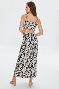 BLACK/MULTI Floral Print Cropped Cami & Skirt Set, image 3