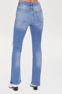 MEDIUM DENIM Hemp 4% Distressed Flare Jeans, image 4