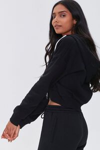 BLACK Basic Fleece Zip-Up Jacket, image 2
