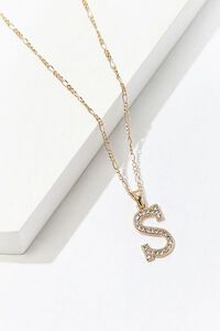 GOLD/S Initial Pendant Necklace, image 2