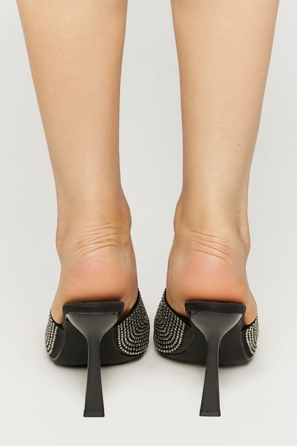 BLACK Rhinestone Stiletto High Heels, image 3
