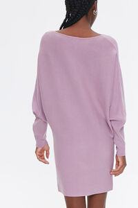 LAVENDER Batwing-Sleeve Sweater Dress, image 3