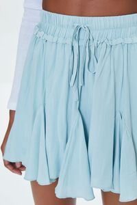 BLUE HAZE Flowy Drawstring Mini Skirt, image 6