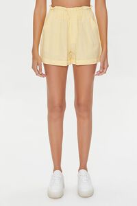 MIMOSA Linen-Blend Paperbag Shorts, image 2