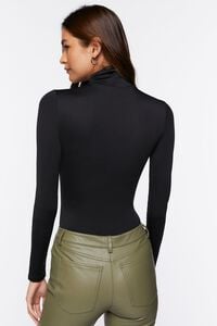 BLACK Long-Sleeve Turtleneck Bodysuit, image 3