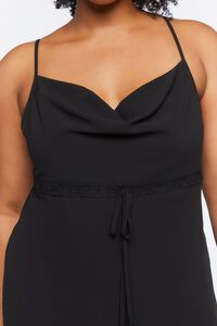 BLACK Plus Size Cami Mini Slip Dress, image 5