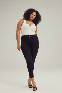 BLACK Plus Size Skinny Uplyfter Jeans, image 1