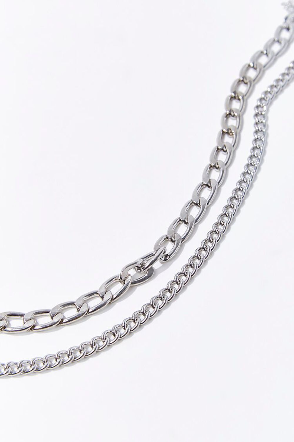 SILVER Sustainable Layered Chain Necklace, image 1