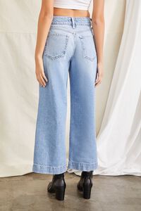 MEDIUM DENIM Wide-Leg High-Rise Jeans, image 4